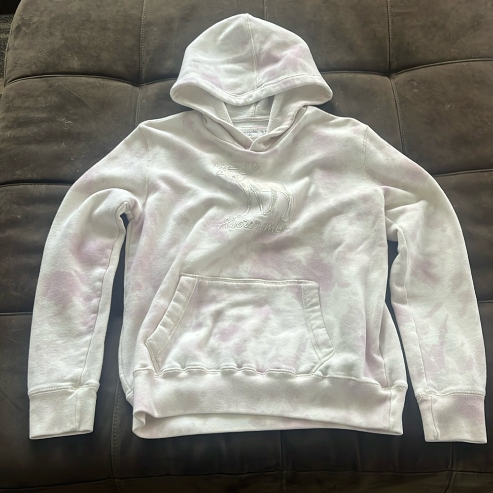 Abercrombie kids hoodie tie-dye pink/purple